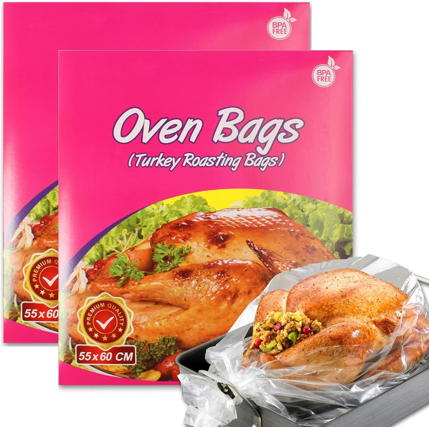 20 Counts Oven Bags Turkey Size | Large Oven Bag for Thangkgiving Day Turkey Roasting Cooking-2 Pack