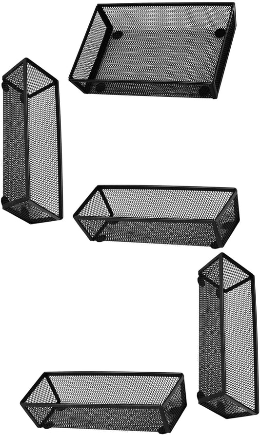 BYCY Silverware Drawer Organizer, Mesh Utensil Organizer for Kitchen Storage, Black Steel Metal Mesh Tray for Flatware Fork Spoon Knife… (9 * 3-5P-Black)