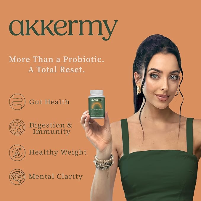 Akkermansia Probiotic for Appetite & Craving Control | Increases GLP-1 & Boosts Healthy Weight | 120 Day Supply | Made in USA | Bacillus Coagulans, B2, D3 & Chromium |SIBO Friendly, Vegan, Gluten Free