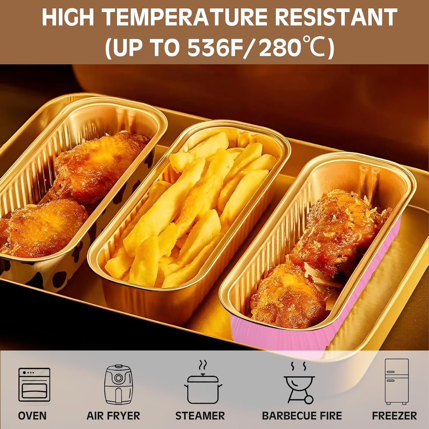 50 PCS Multiple colors Mini Loaf Pans with Lids and Spoons, 6.8oz Mini Cake Pans for Baking, Disposable Aluminum Foil Loaf Pans, Loaf Baking Pans for Party Individual Serving.