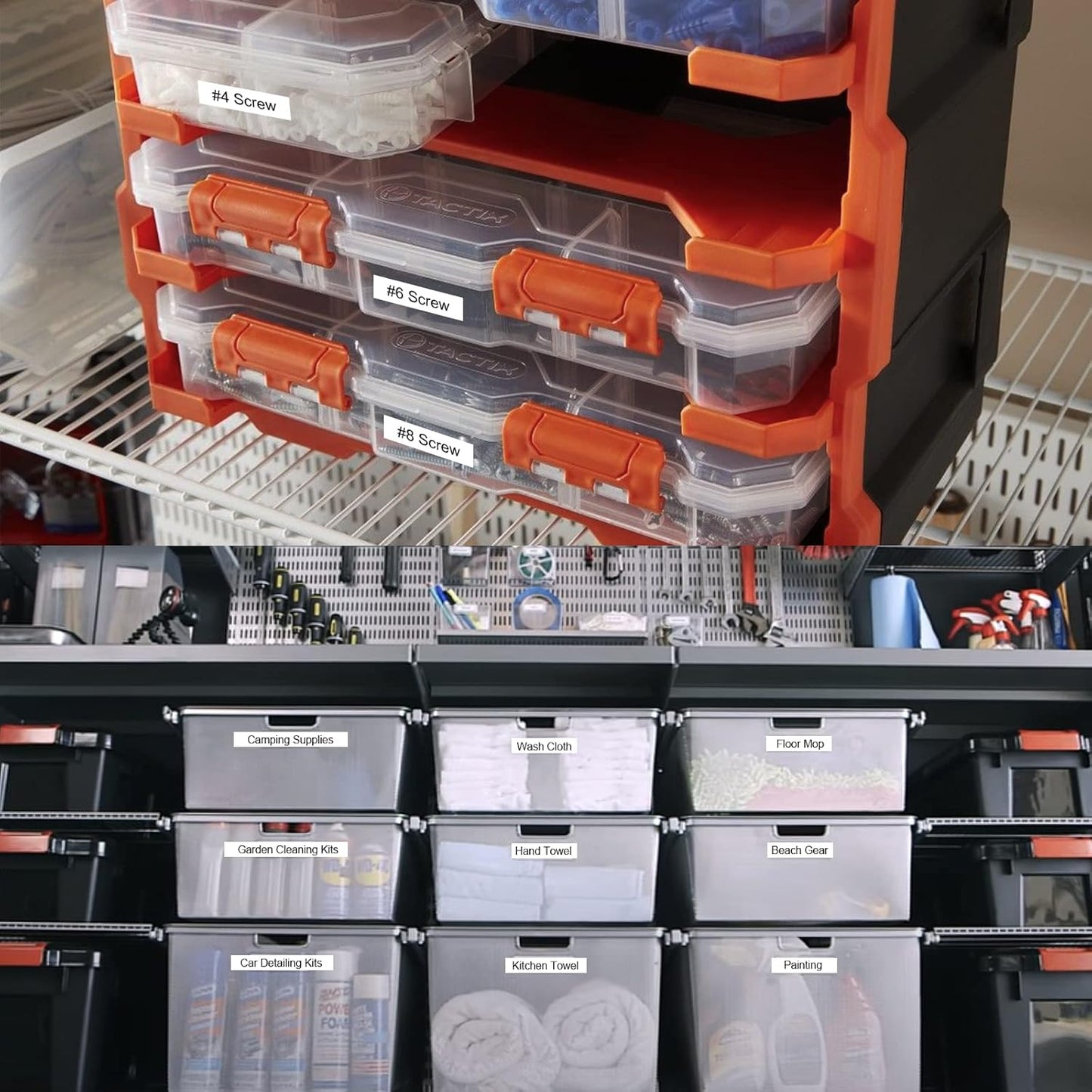 SUPVAN LP5120M Label Maker Machine Bundle (5 Tapes Included) with Keyboard & AC Adapter, Waterproof Thermal Transfer Label Printer with Ik+ Icons for Garage, Home, Office Organization