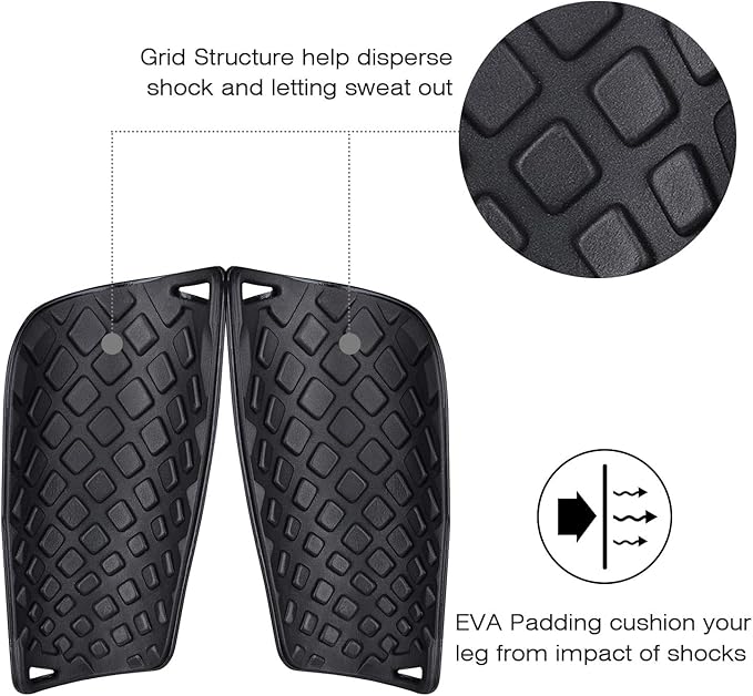 Gonex Soccer Shin Guards for Kids Adult, Youth Boys Girls Shin Guards Slip in Soccer Shin Pad Sleeves Canilleras for Football Games, EVA Cushion Protection Reduce Shocks & Injuries