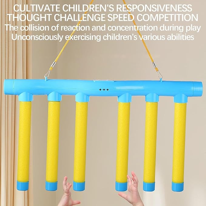 Reflex Challenge Game, Hand Eye Coordination Training Reaction Game Hand Speed Challenge Game,Catching Sticks Game, Adjustable Speed Catching Game
