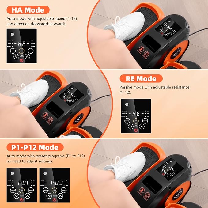 ANCHEER Under Desk Elliptical, Ellipse Leg Exerciser for Seniors Fully Assembled , Electric Seated Pedal Exerciser with Remote Control & 12 Adjustable Speed/Resistance