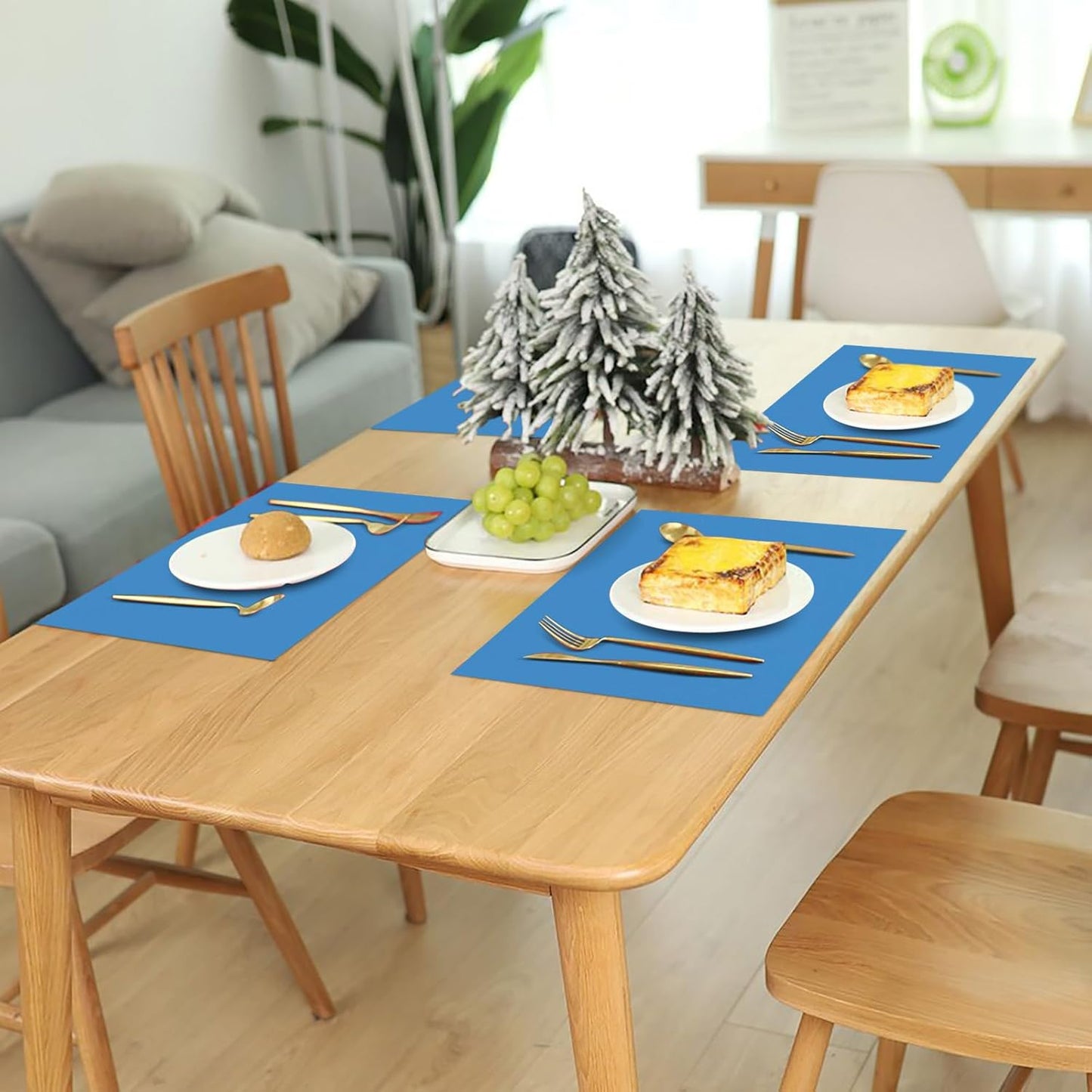 Silicone Mats for Kitchen Counter, Nonslip Silicone Mats for Crafts Countertop Protector Heat Resistant Mat (Light Blue, 78.7"L x 15.7"W)