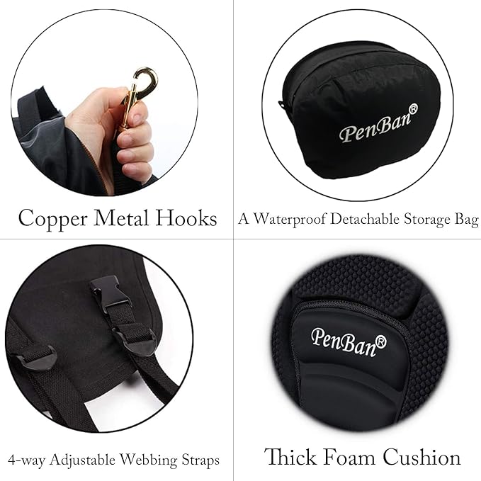 Universal Deluxe Kayak Seat Cushion with Storage Bag for Kayak,Padded Boat,SUP,Canoe,Fishing Boat,Seats with 4 Adjustable Straps