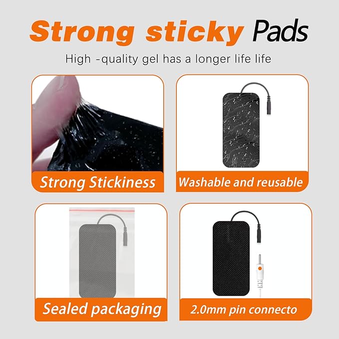 TENS Unit Electrode Pads TENS Pads Replacement Pads for TENS Unit Pads Electrodes for TENS Unit Replacement Pads 10PCS 2"x4" Adhesive Electrode Pads for AUVON TENS Unit Pads TENS 7000 Electrode Pads