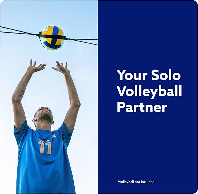 MOTOMY™ Volleyball Training Equipment Aid ‘VolleyPal’ – Solo Rebounder Trainer for Serve, Spike, Set & Pass; Indoor and Outdoor Practice Gear Gifts for Beginners & Experts