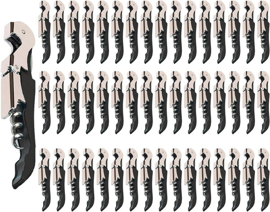 Professional Waiter Corkscrew Wine Openers Set (50 PCS),Upgraded with Heavy Duty Stainless Steel Hinges Wine Key for Restaurant Waiters, Sommelier, Bartenders