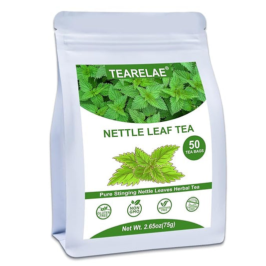 TEARELAE - Nettle Leaf Tea - 1.5g x 50 Counts - Premium Stinging Nettle Tea Bags - Non-GMO - Caffeine-Free