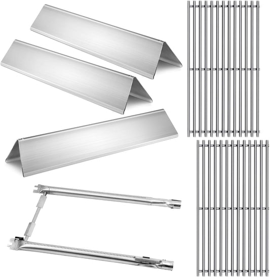 7637 Grid Grates 7635 Stainless Steel Flavorizer Bar with Burner for Weber Replacement for Spirit 200 Series, Spirit E-210, Spirit S-210 Spirit E-220, Spirit S-220 Gas Grills