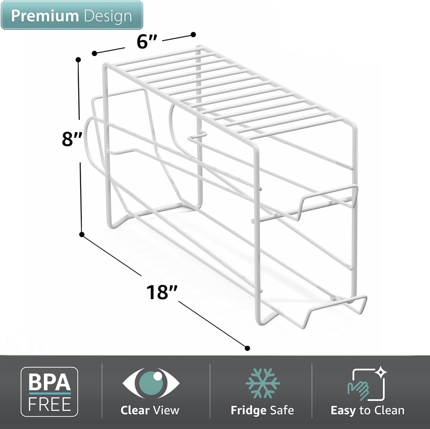 Sorbus Soda Can Rack Beverage Dispenser – Dispenses 12 Standard Size 12oz Soda Cans (White)