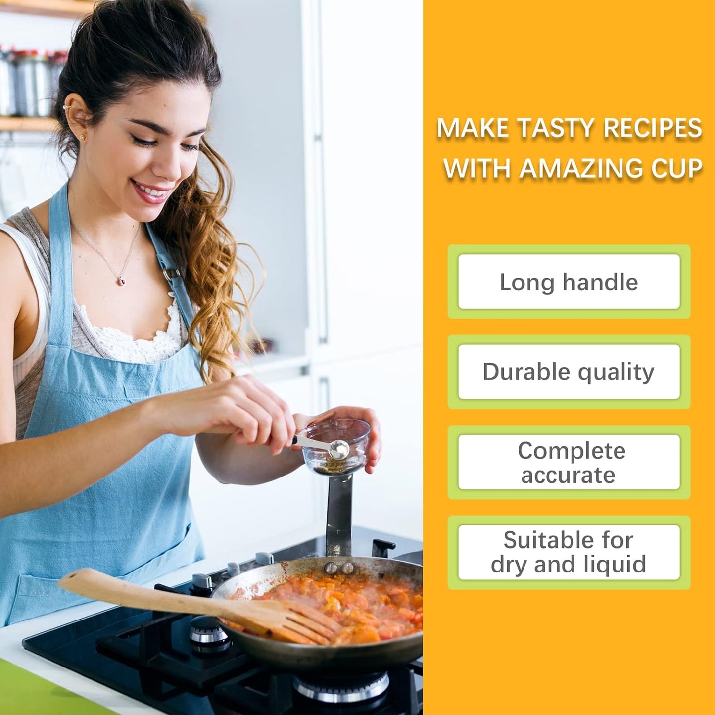 1PCS 1/2 Tsp(1/6tbsp, 2.5ml) Single Measuring Spoon with Black Silicone Grip, Stainless Steel Individual Measure Scoop Only