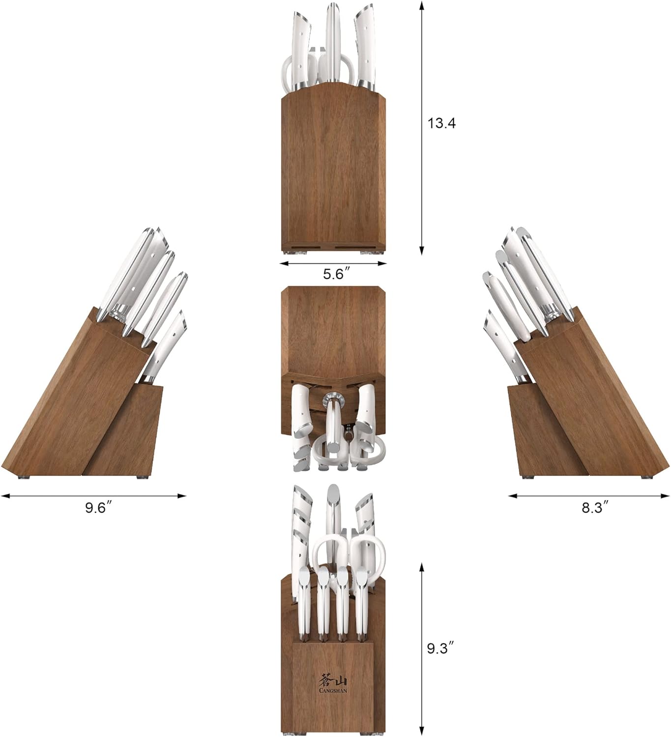 Cangshan HELENA Series German Steel Forged Knife Block Set (12-Piece, White), Oprah's Favorite Things 2023