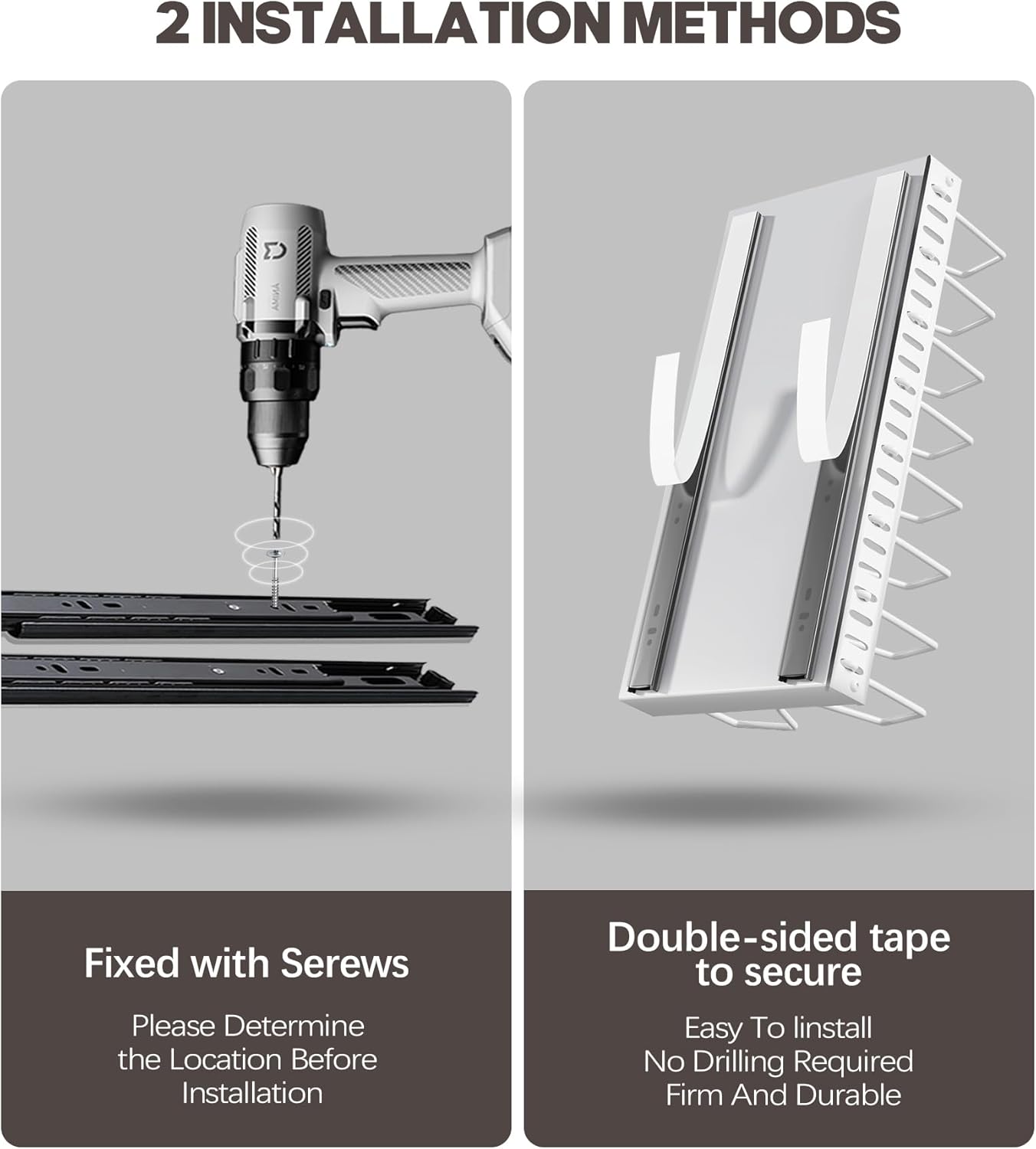 Pull Out Pots and Pans Organizer Under Cabinet, Sliding Lid Holder and Pan Rack in Kitchen, Slide Out inside Cabinet Storage for Pot Lid, Bakeware, Dishes, 6 Adjustable Dividers, 1 Pack White