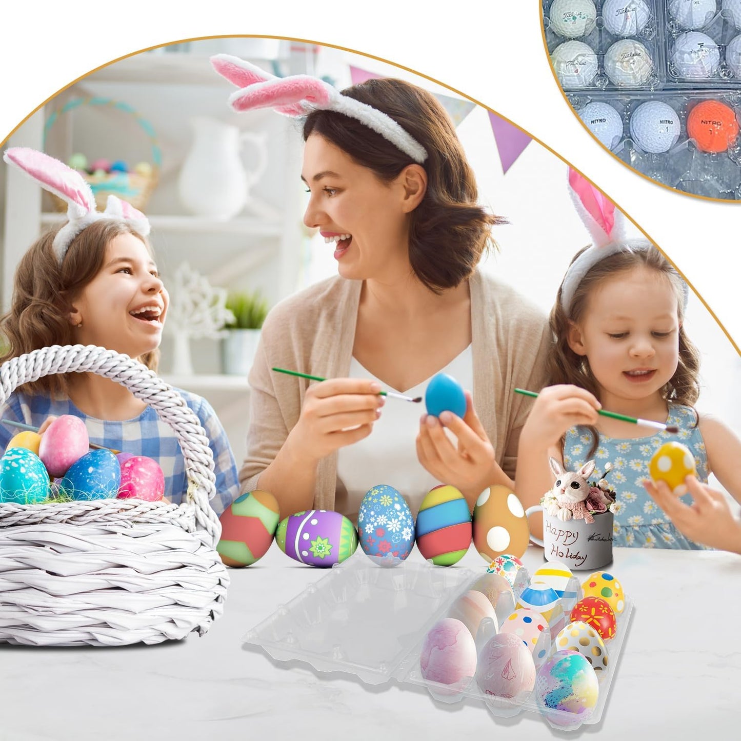 120 Pack Bulk Egg Cartons, Clear Plastic Chicken Egg Holders, Egg Tray Carton Holder for Home & Kitchen, Farm & Market Use, An Eco-Friendly Egg Storage Solution, 12 Grids