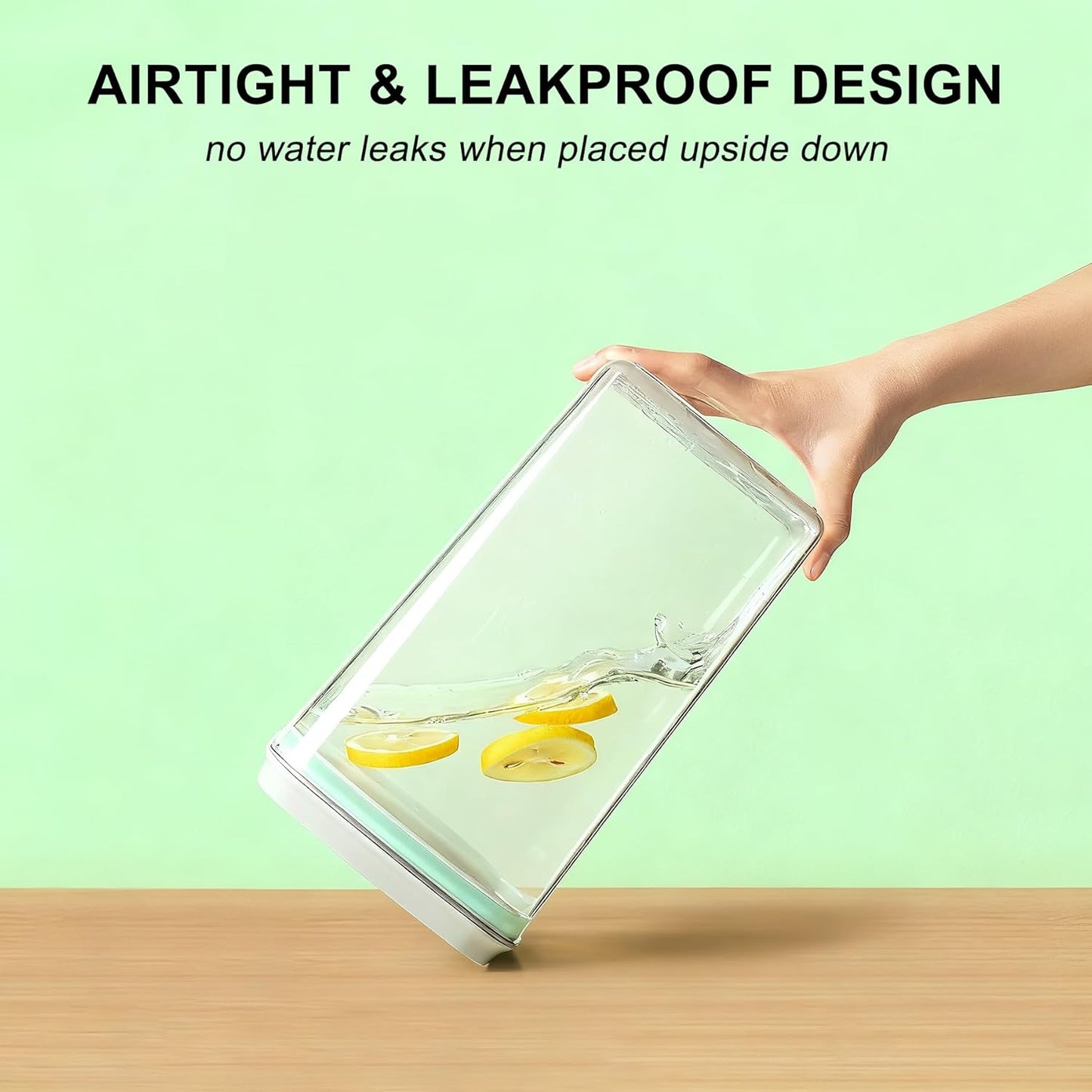 Pop Containers with Lids - Stackable Airtight Food Storage, Kitchen Pantry Storage Containers for Snacks Candy Salt Herbs Spices BPA-Free (4000ml / 4.2qt *1)