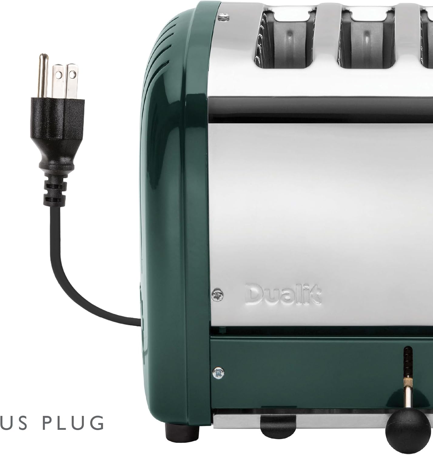 Dualit Classic 4 Slice NewGen Toaster - Stainless Steel - Hand Built in the UK - Replaceable ProHeat elements - Defrost Bread - Mechanical Timer - Evergreen Classic Toaster