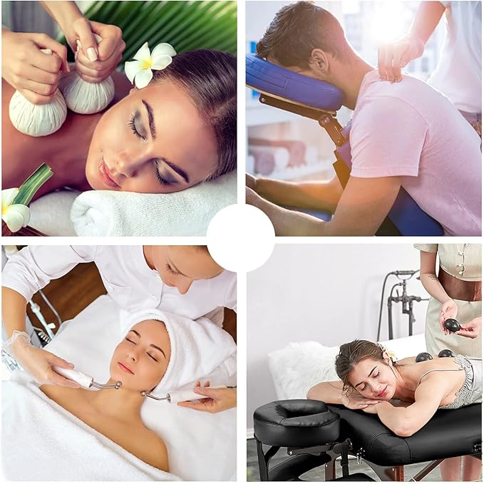 Noverlife Face Cradle for Massage Table, Adjustable Massage Headrest Platform Aluminum Face Holder, Durable Massage Bed Face Cradle Replacement for Beauty Spa Therapy Tattoo