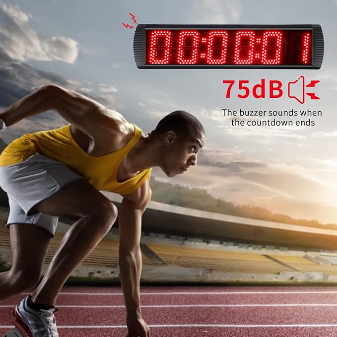 Race Clock with Tripod for Running Events, Large LED Stopwatch with Remote,Countdown/Count up Gym Timer for Home,Wall Digital Time Clocks