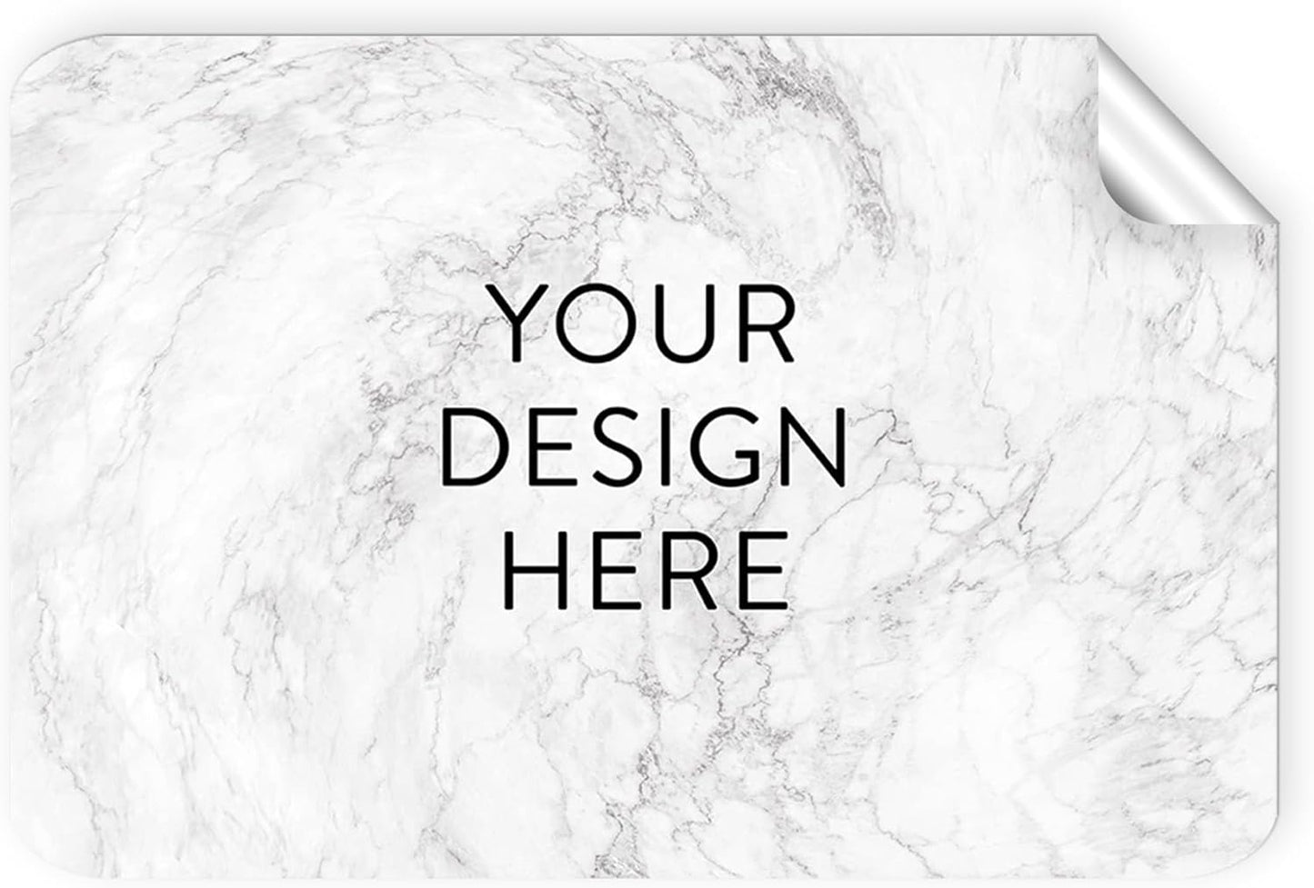 100 Custom Vinyl Stickers - Upload Your own Image, Text, Design, Logo - Personalized Logo Labels for Handmade, Packaging, Bottle, Jars, Candle, Brand Stickers (Silver Marble, 3x2)