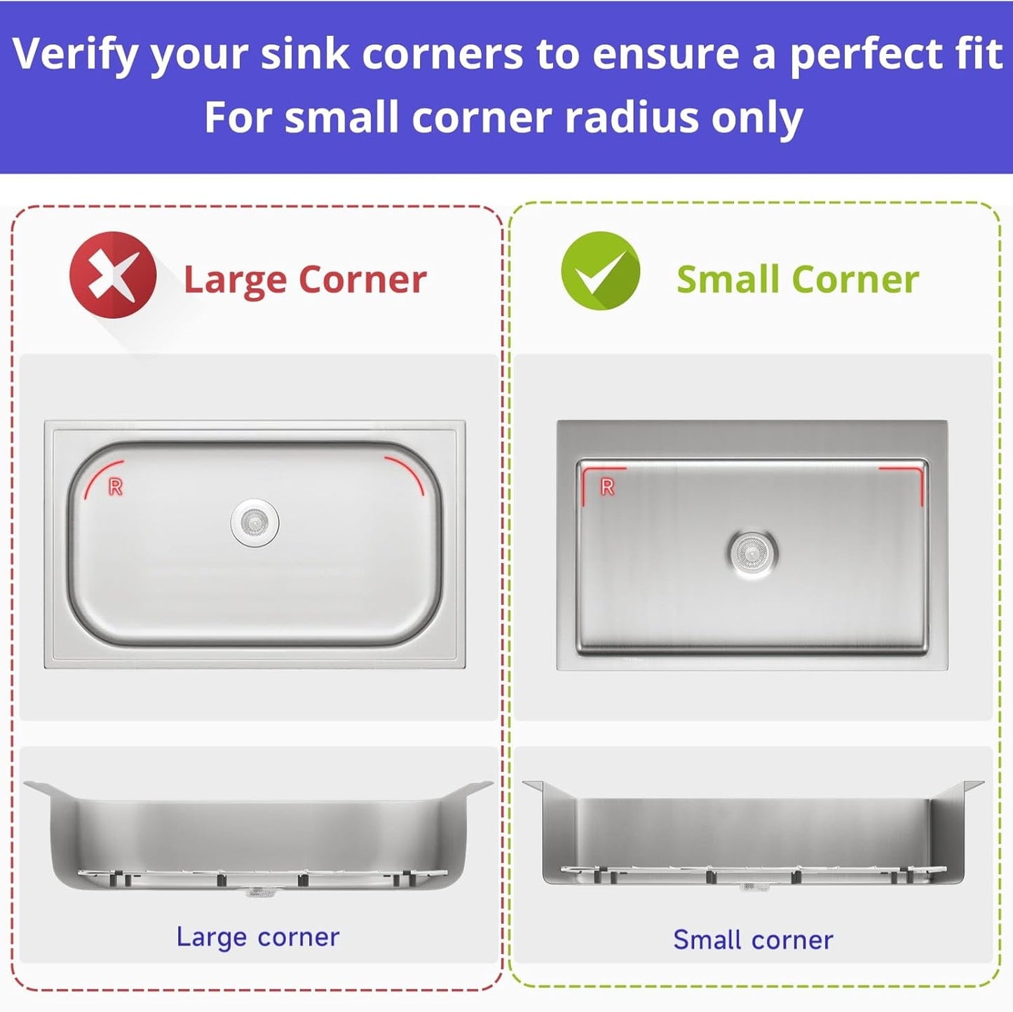 Sink Protectors for Kitchen Sink, Sink Grate Grid for Bottom of Sink, Metal Sink Rack, Bottom Basin Rack, Stainless Steel, 28" x 15"