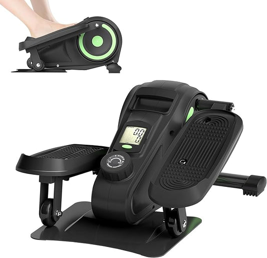 Under Desk Elliptical Machine, Electric Ellipse Leg Exerciser as Seen on TV for Seniors, Pedal Exerciser Fully Assembled with 8 Resistance Levels, Portable Leg Exerciser for Home Office