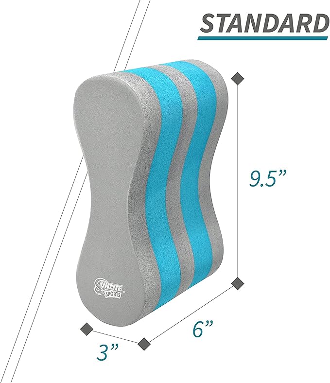 Sunlite Sports EVA 5-Layer Pull Buoy Leg Float - Pool Training Aid, Legs and HIPS Support for Adults, Kids, and Beginners, for Swimming Stroke