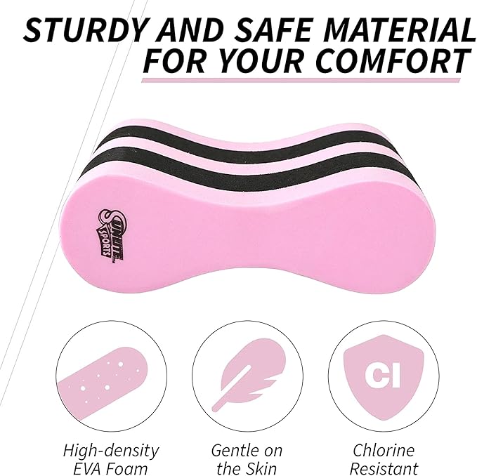 Sunlite Sports EVA 5-Layer Pull Buoy Leg Float - Pool Training Aid, Legs and HIPS Support for Adults, Kids, and Beginners, for Swimming Stroke