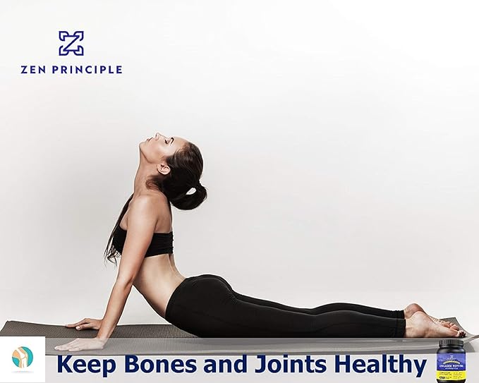 Zen Principle Grass-Fed Agglomerated Hydrolyzed Collagen Peptides 1.5 lb. Anti-Aging Protein Powder for Healthy Hair, Skin, Joints. Paleo Friendly, GMO and Gluten Free, Pasture-Raised Bovine.