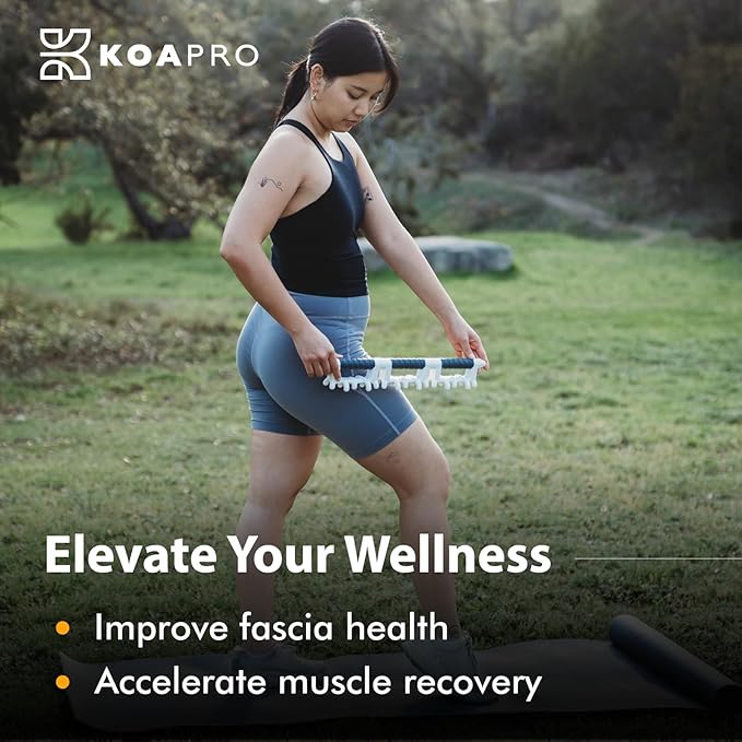 KOAPRO Whole Body Massage Tool - Myofascial Release Tool, Manual Trigger Point and Deep Tissue Massager, Holistic Fascia Health for Cellulite Massage on Legs, Back, and More - Full Body Massage Stick