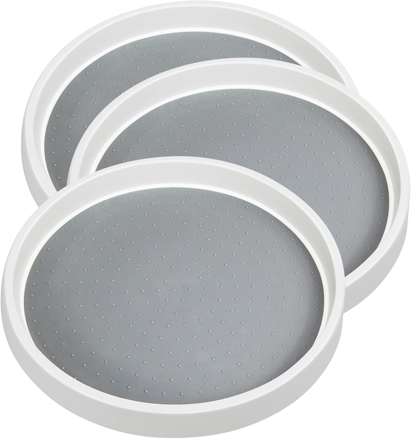 3Pack Non Skid Lazy Susan Turntable,Single Round Rotating Kitchen Spice Organizer for cabinets,Pantry, Bathroom, Refrigerator (10Inch)