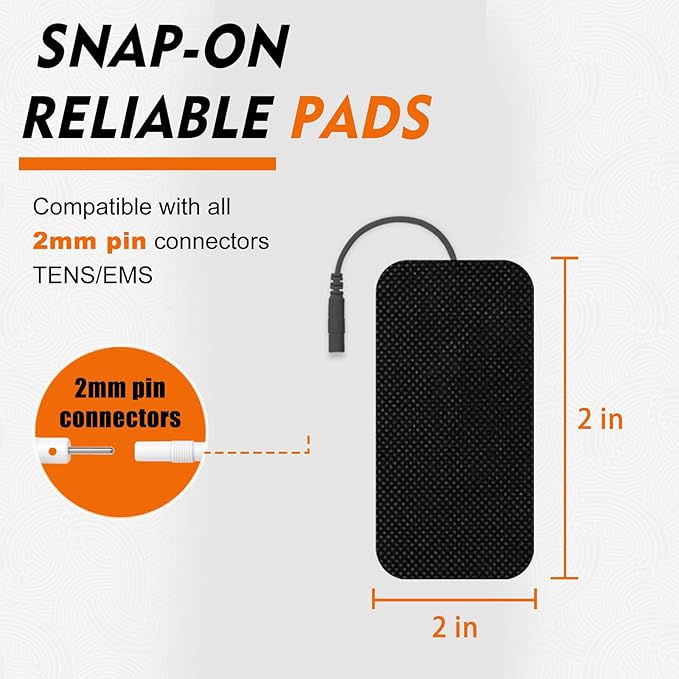 TENS Unit Electrode Pads TENS Pads Replacement Pads for TENS Unit Pads Electrodes for TENS Unit Replacement Pads 10PCS 2"x4" Adhesive Electrode Pads for AUVON TENS Unit Pads TENS 7000 Electrode Pads