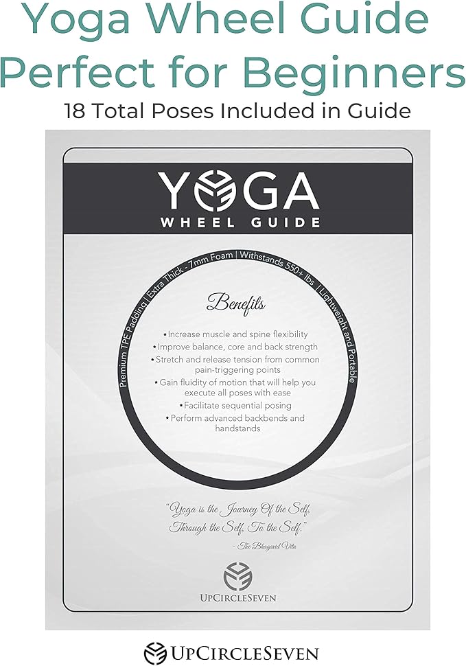 UpCircleSeven Yoga Wheel Set - Strongest & Most Comfortable Yoga Prop Wheel, 3 Pack for Back Pain and Stretching (12, 10, 6 inch)