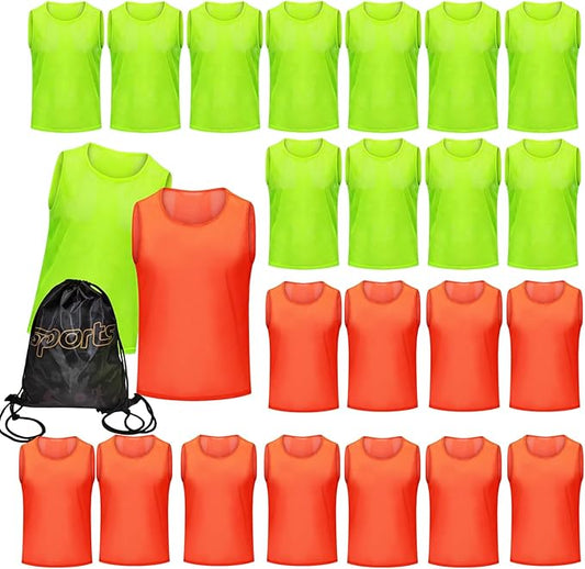 12/24/48PCS Pinnies Youth Team Pennies for Sports Kids and Scrimmage Vests for Soccer Basketball Jersey Practice