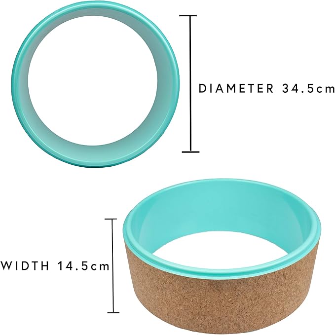 Myga Yoga Wheel,Exercise Prop for Back Pain, Yoga Poses, Pilates, Stretches, Backbend Inversions and Bridge Position,Improves Flexibility, Balance and Core Strength