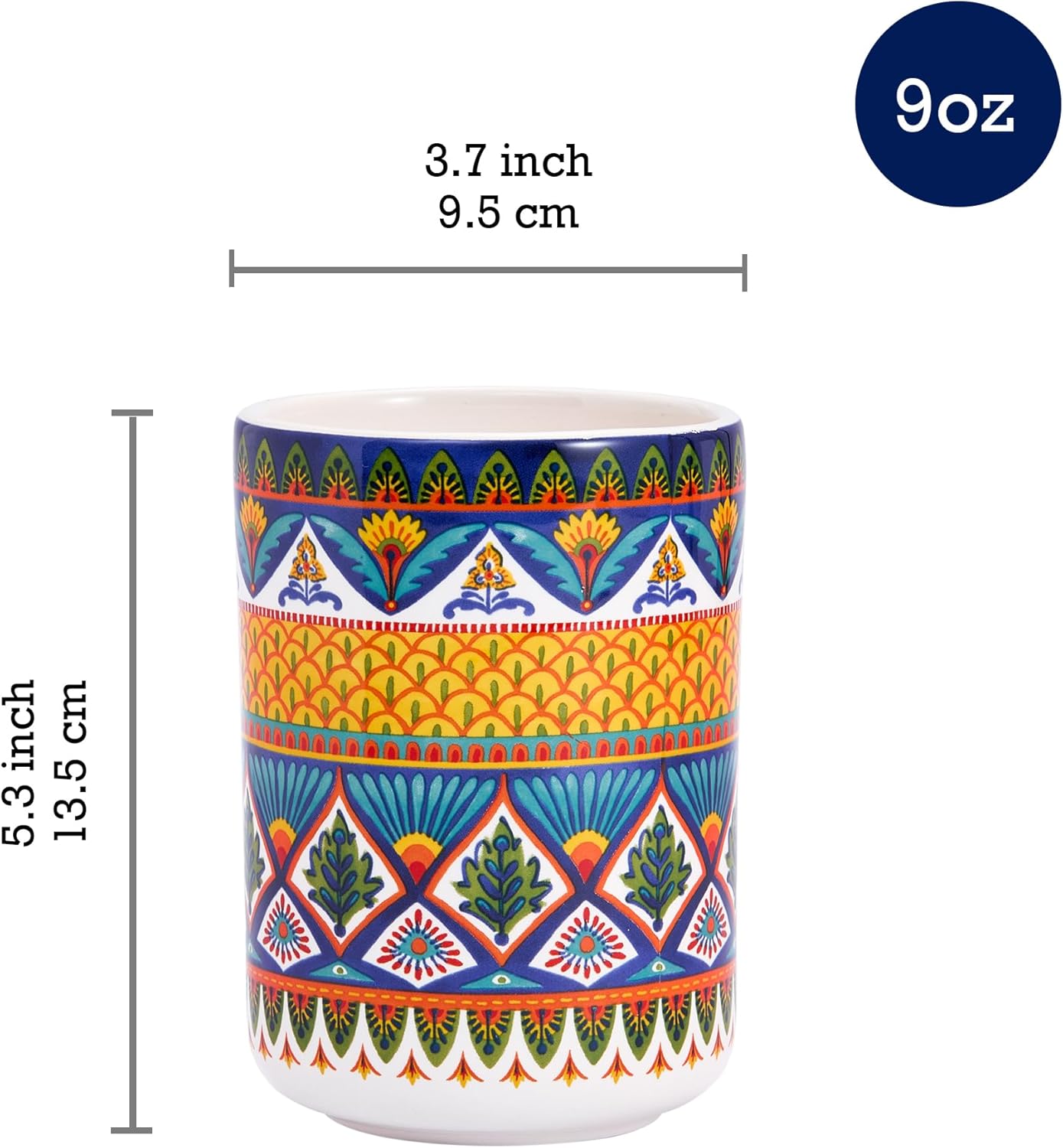 Bico Havana Ceramic Utensil Holder Set of 2, Ceramic Kitchen Utensil Crocks for Countertop, Large Cooking Tool Holder Counter Decor, Spatula Organizer