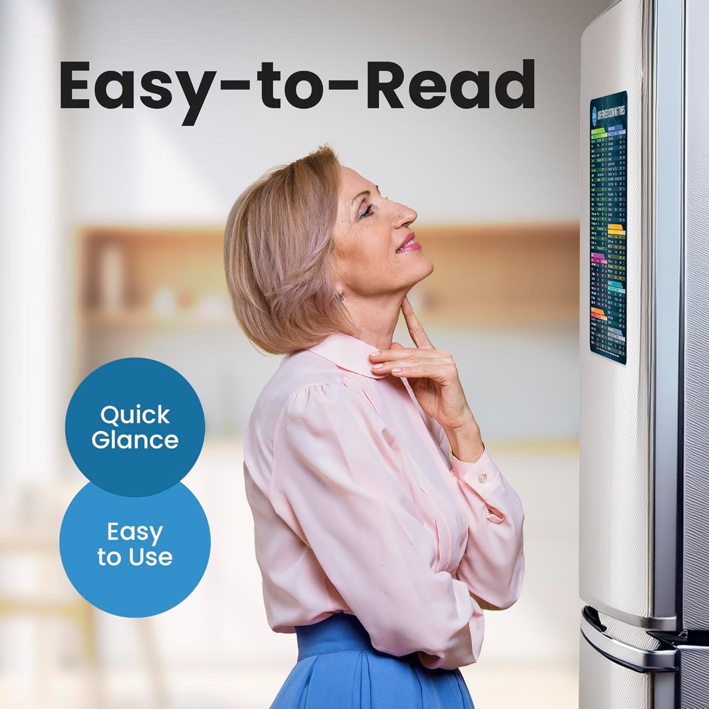 Air Fryer Magnetic Cheat Sheet Set - Air Fryer Accessories Cookbook - Pressure Cooker Magnet Sheet As Seen on The Today Show - Quick Reference Guide for Cooking and Frying (Black and White Bundle)