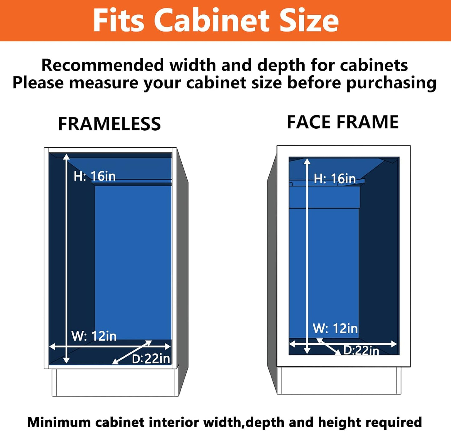 ROOMTEC Individual Pull Out Cabinet Organizer (11½" W x 21½" D), 2 Tier Spice Rack Organizer for Cabinet, Slide Out Drawer Pantry Shelf Organization and Storage for Kitchen Bathroom