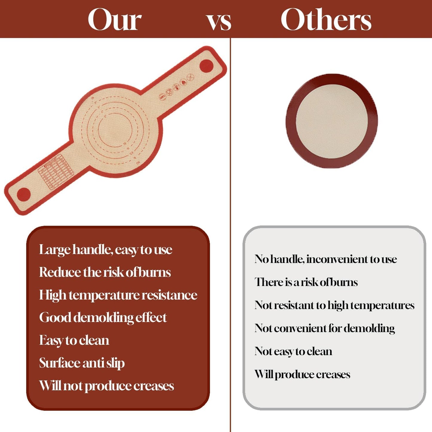 Silicone Bread Sling for Dutch Oven, 2 PCS Non-Stick & Easy Clean Reusable Silicone Bread Baking Mat with Extra Long Handles, Easy and Stable to Transfer Sourdough