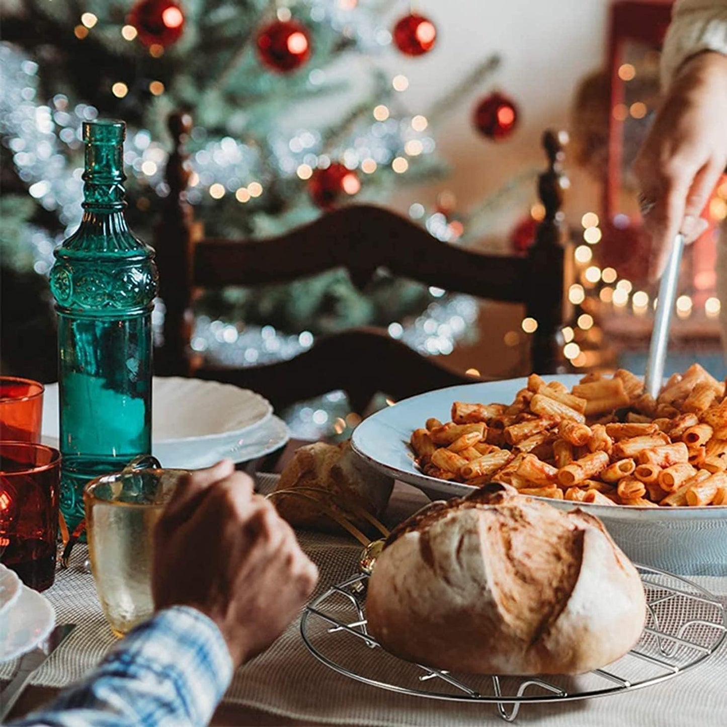 9.8" Round Cooking Rack Versatile Stainless Steel Grid Grill Steamer Rack, Fits Air Fryer Pot Pressure Cooker Canning