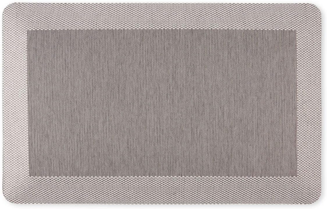 Martha Stewart Mira Modern Heathered Anti-Fatigue Air-Infused Kitchen Mat, Grey, 19.6"x32"