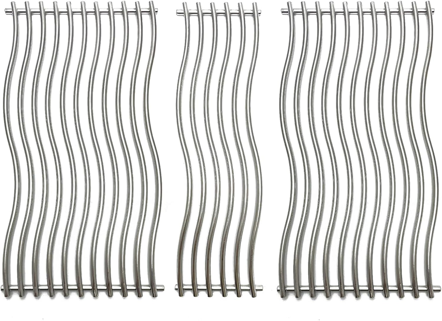 16-3/4" Stainless Steel Waved Cooking Grates Replacement for Napoleon Triumph 410 Grid Gas Grill 3pack S87003