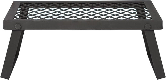Amazon Basics Heavy-Duty Portable Camping Grill Grate for Campfire Cooking, Black