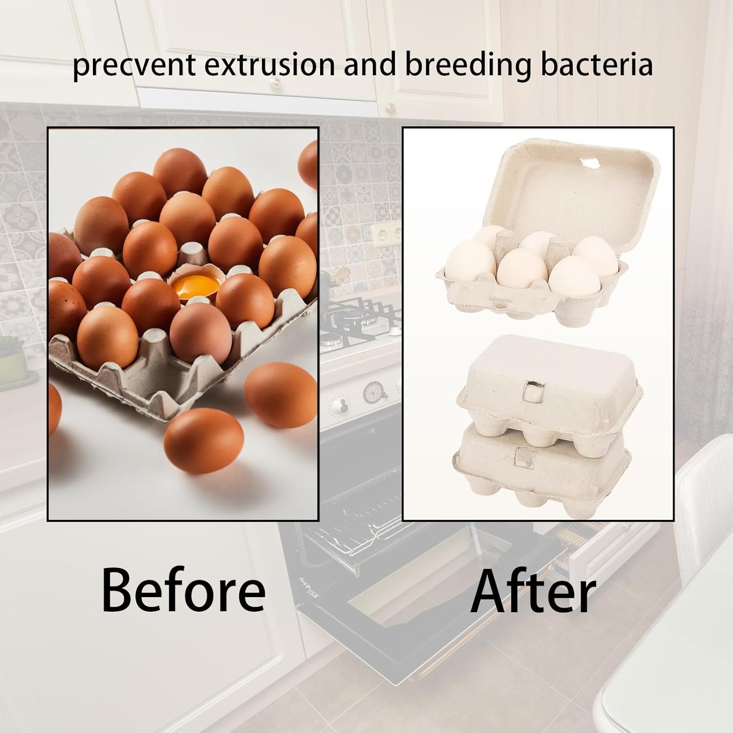 20 Pack Egg Cartons Cheap Bulk, 6 Count Egg Storage Containers Holder, Sturdy Natural Pulp Material Perfect for Storing Extra Eggs