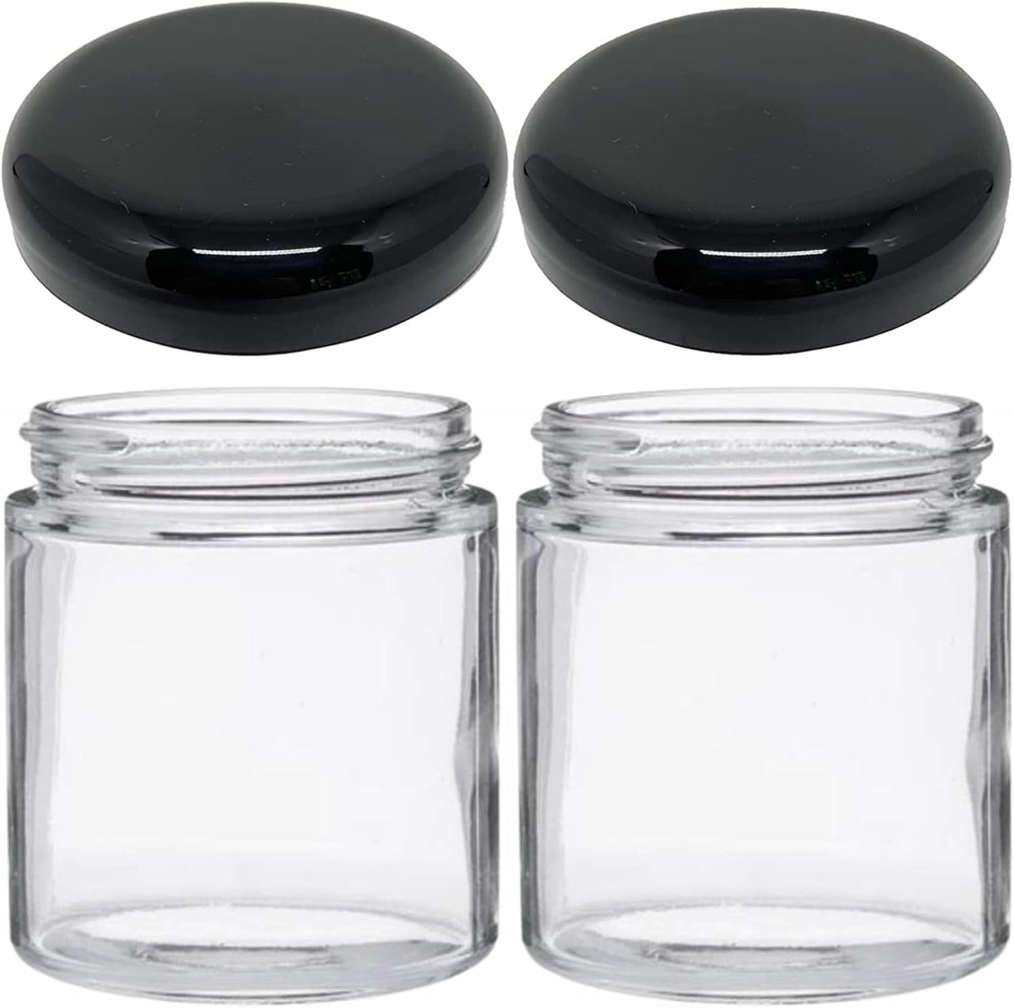 Jarming Collections Mason Jars - 16 oz Glass Extra Wide Mouth Pint Storage Jars with BPA Free Plastic Lids - Made in USA