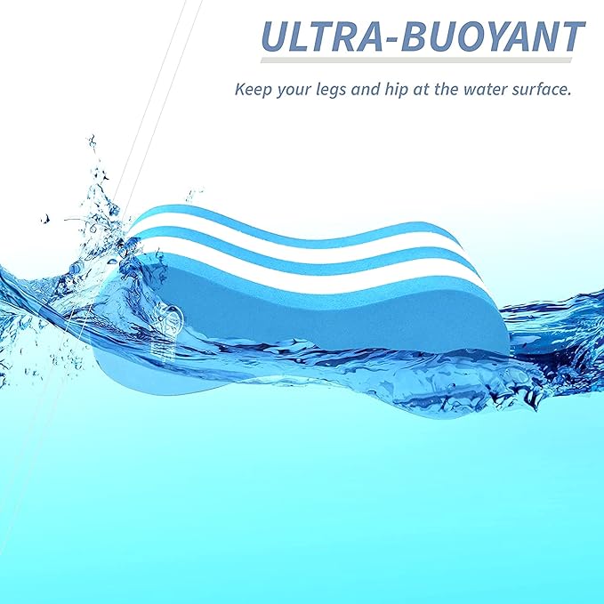 Sunlite Sports EVA 5-Layer Pull Buoy Leg Float - Pool Training Aid, Legs and HIPS Support for Adults, Kids, and Beginners, for Swimming Stroke