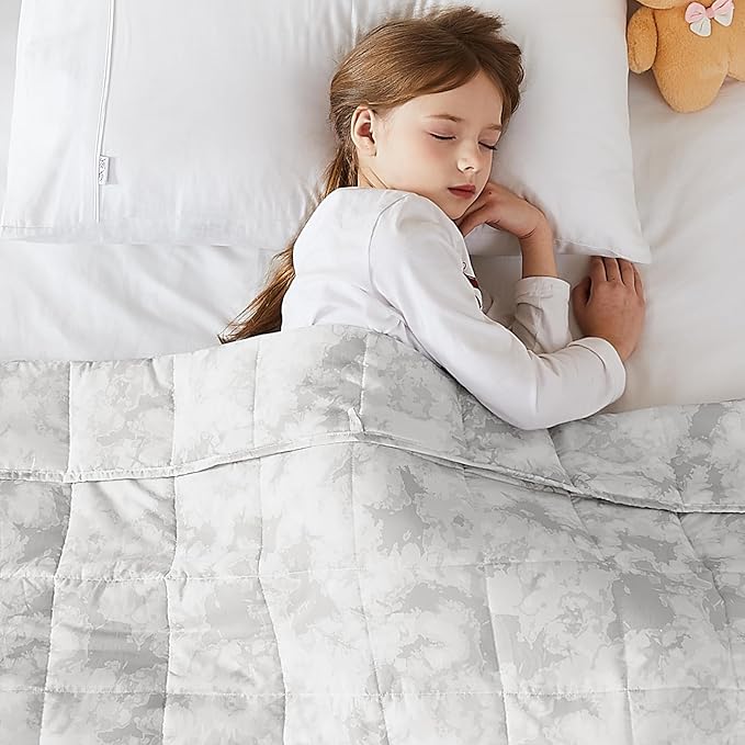 L'AGRATY Weighted Blanket - 36"x48" 5lbs Weighted Blanket Microfiber Material with Glass Beads Small Blanket for All-Season Summer Fall Winter Soft Thick Blanket