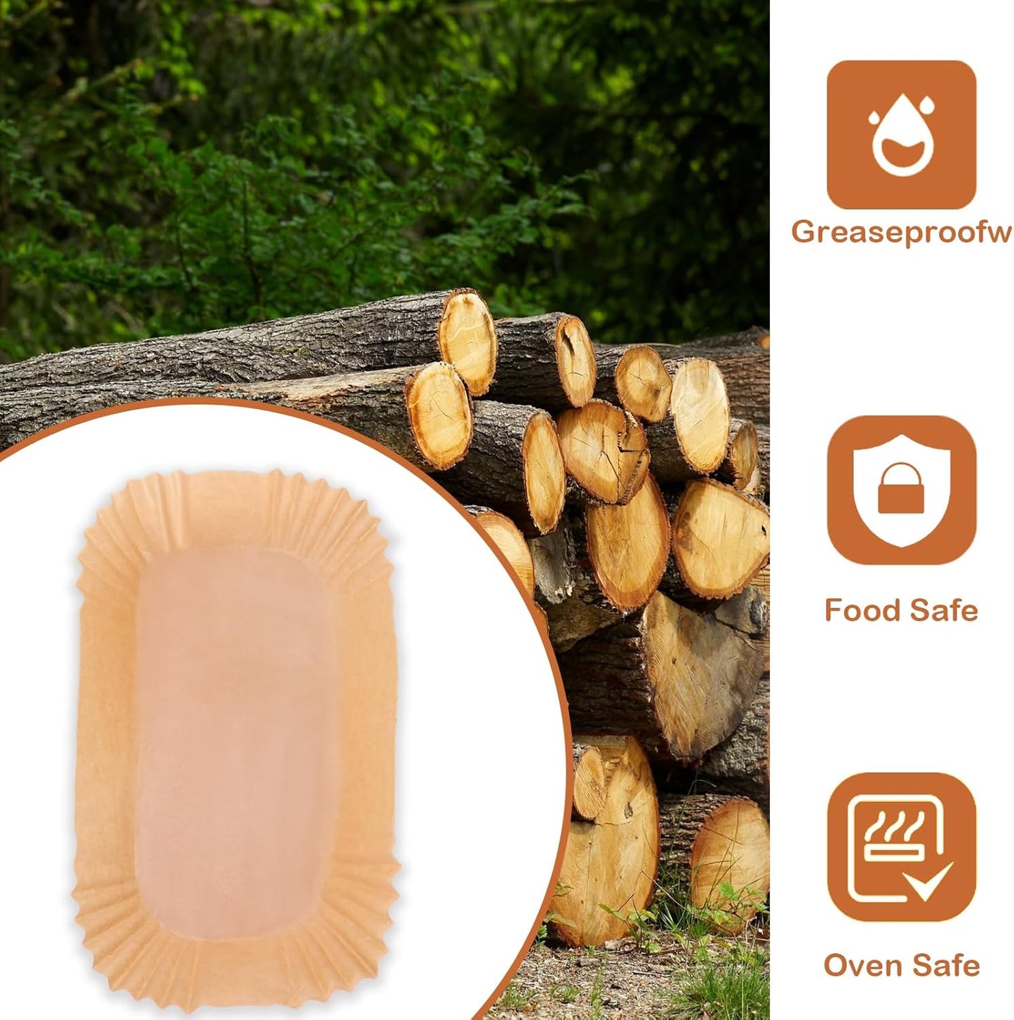 100 Pack Loaf Pan Liners for Baking Bread 9x5, Non-Stick Silicone Greaseproof Paper, Compatible with Amazon Basics Loaf Pan, Ideal for Bread, Cakes, Banana Bread