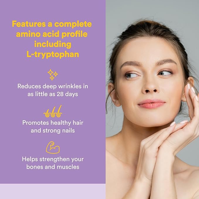 Natural Factors Total Body Collagen Bioactive Peptides Powder for Healthy Skin, Hair & Joints, Unflavored, 500 g